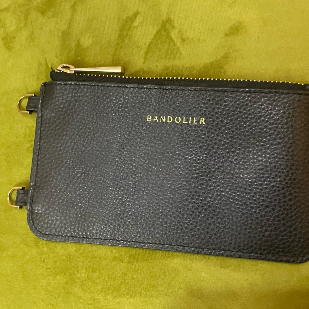 Bandolier Black Textured Phone Case with Gold Details